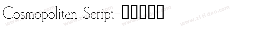 Cosmopolitan Script字体转换